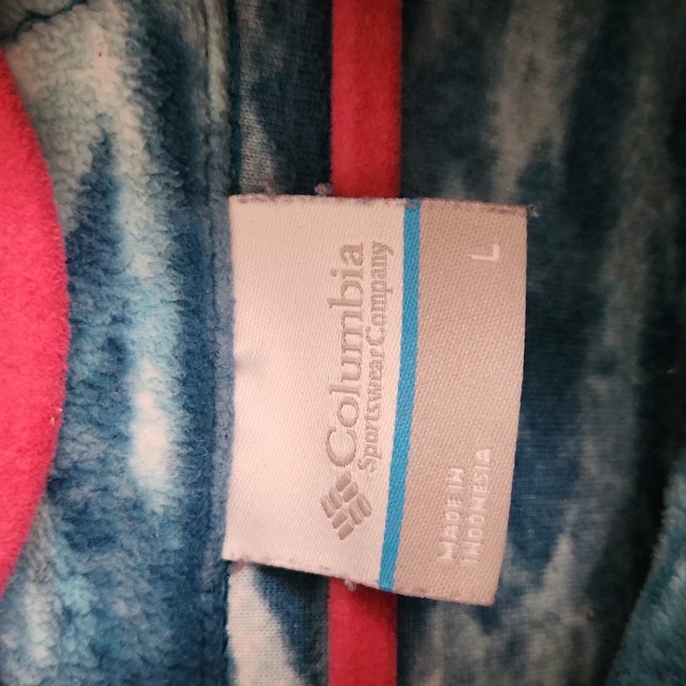 Columbia Blue Patterned Quarter-Zip Pullover - Picture 3 of 3